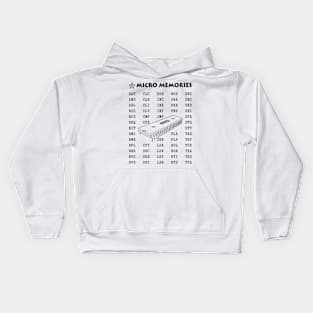 Programmer's T-Shirt - 6502 - Micro Memories (Black Text) Kids Hoodie